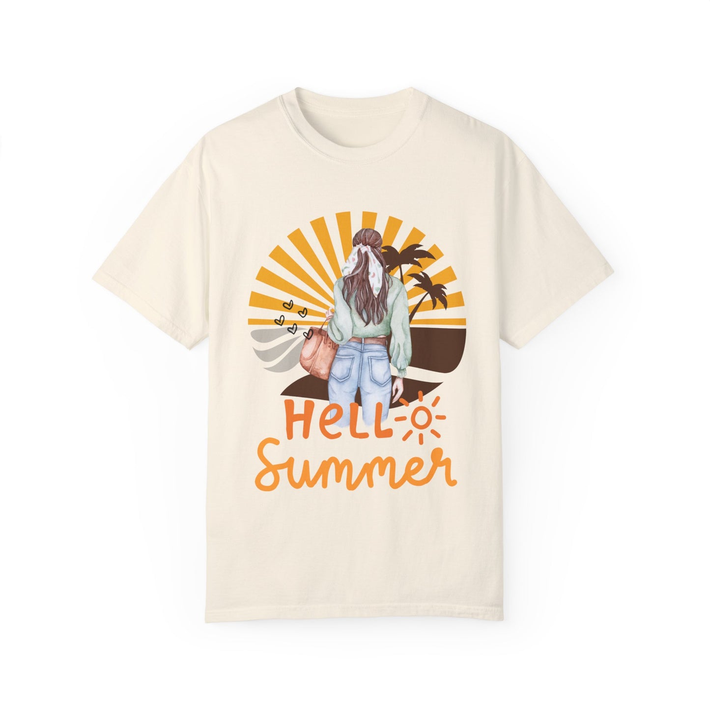 Hello Summer Women's Garment-Dyed T-shirt