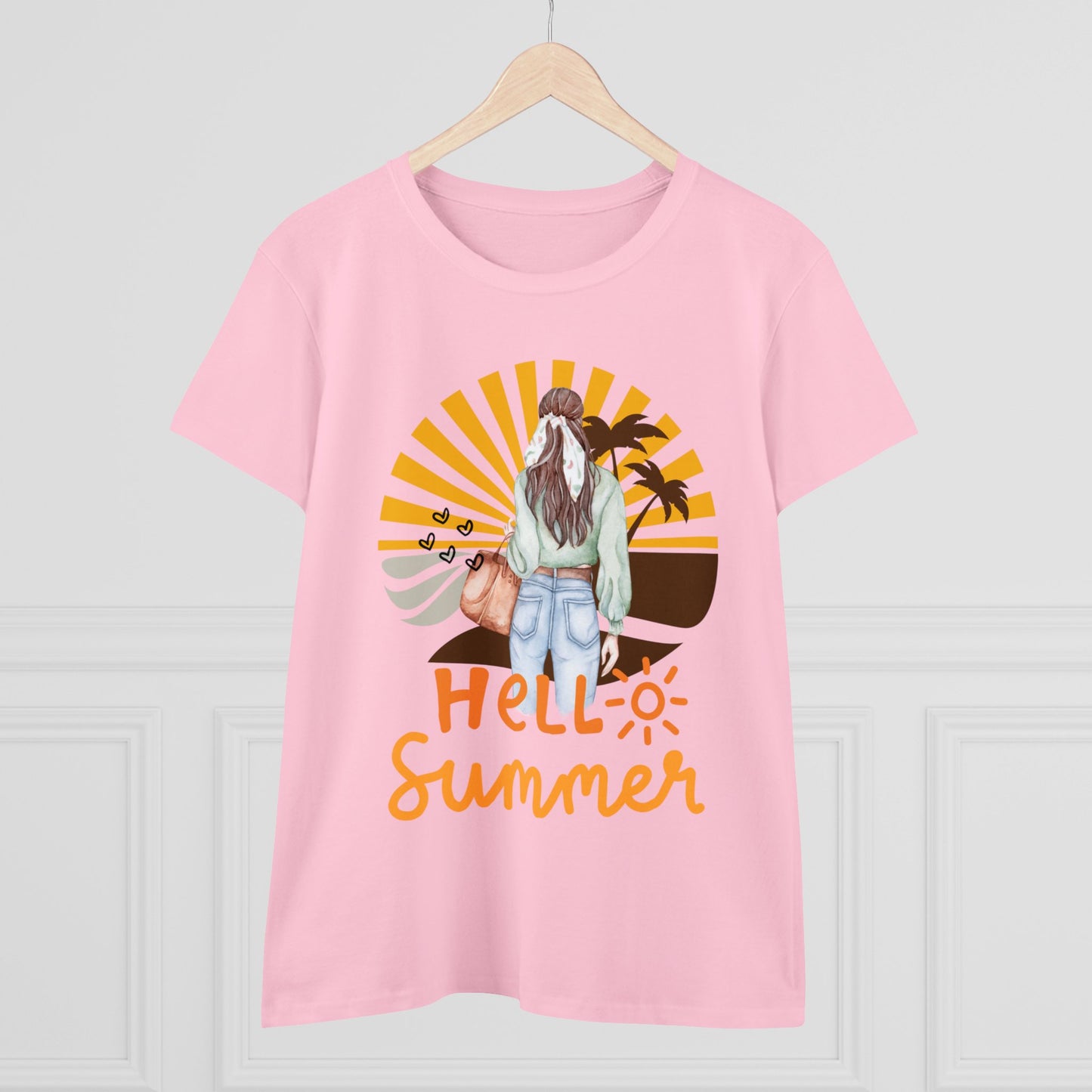 Hello Summer Women's Midweight Cotton Tee