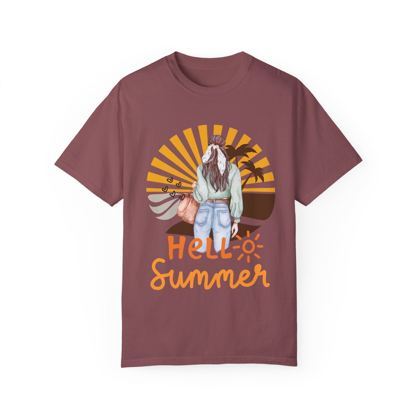 Hello Summer Women's Garment-Dyed T-shirt