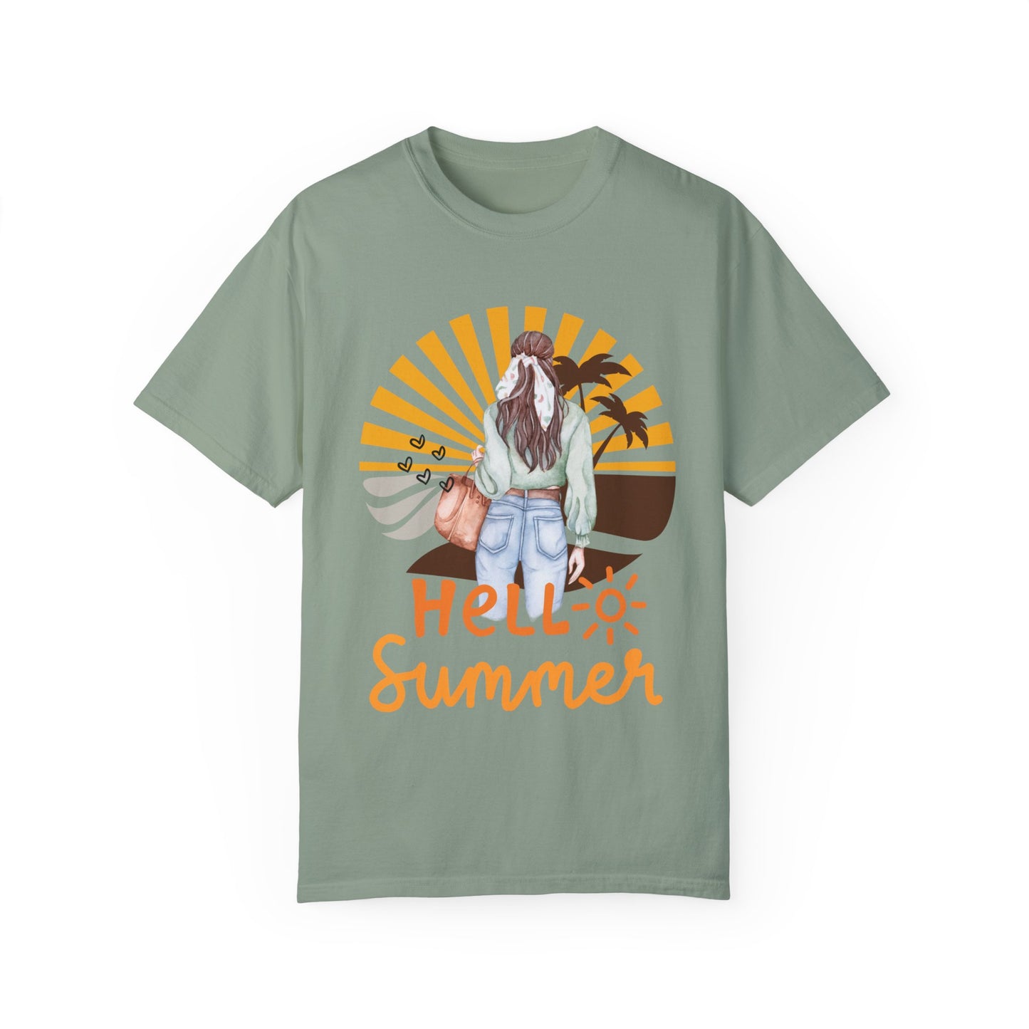 Hello Summer Women's Garment-Dyed T-shirt