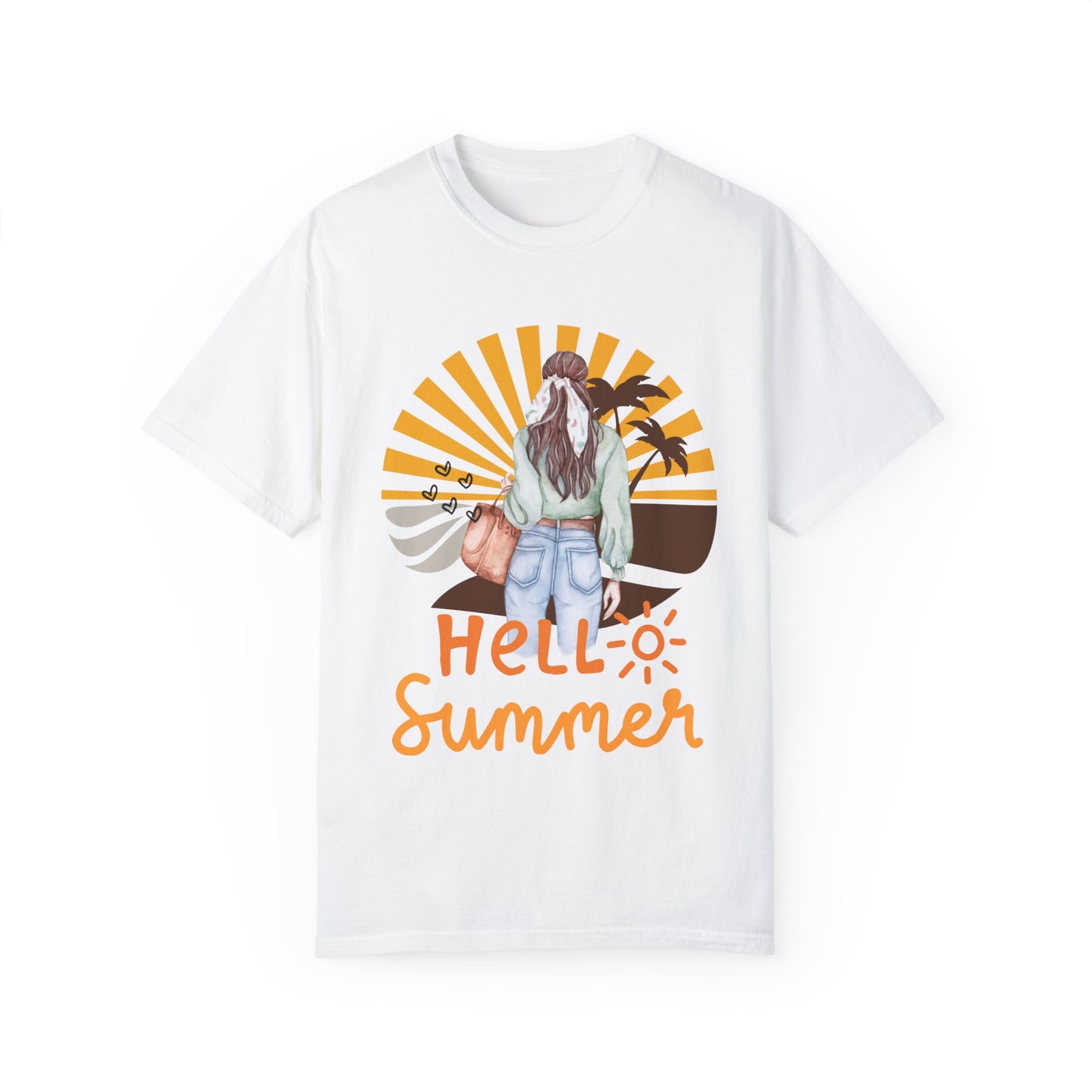 Hello Summer Women's Garment-Dyed T-shirt