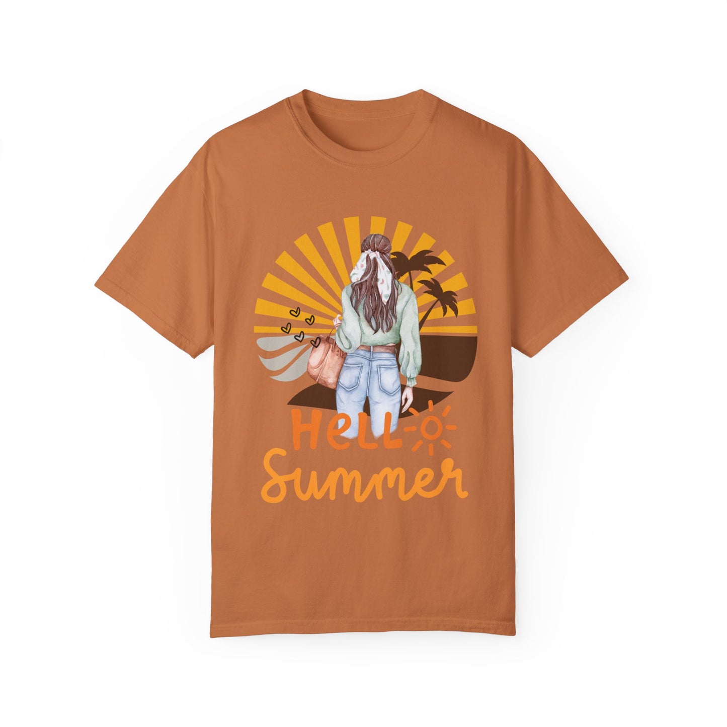 Hello Summer Women's Garment-Dyed T-shirt