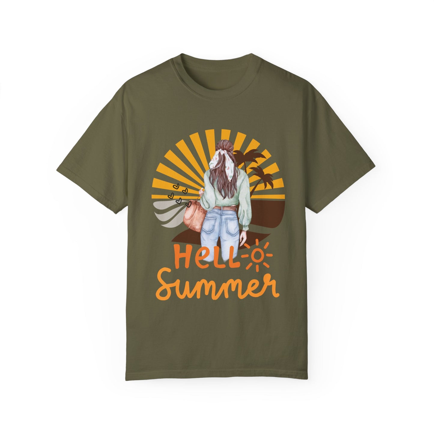 Hello Summer Women's Garment-Dyed T-shirt